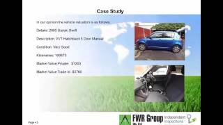 Vehicle Market Valuation Report Presentation