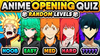 ANIME OPENING QUIZ 🎶🎲 [Random Levels] Guess the Anime Opening 🔥