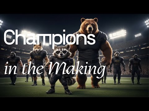 Raccoon with Glasses Becomes Super Bowl CHAMPION 🏈💙 | Champions in the Making (Official Music Video)