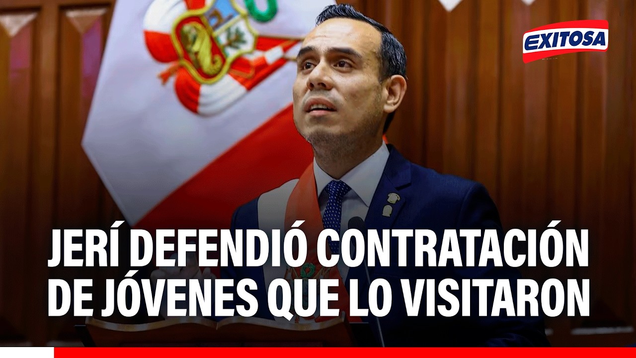 🔴🔵 Jerí defendió contratación de jóvenes que lo visitaron: "Se han generado comentarios misóginos"