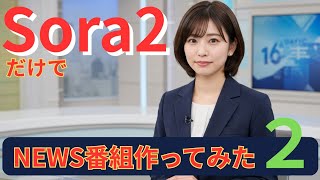 OPEN AI の生成AI Sora 2だけで、NEWS番組を作ってみた。あり得ないニュースをまじめに伝えてます。#sora2