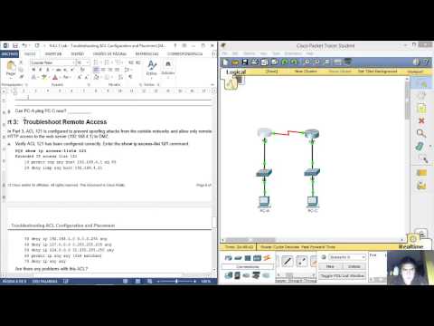9.4.2.7 Lab - Troubleshooting ACL Configuration and Placement