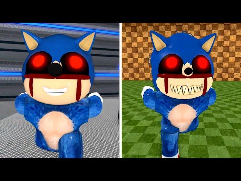 OLD SONIC EXE VS NEW SONIC EXE MOVIE  JUMPSCARE -  Roblox Piggy FANGAME