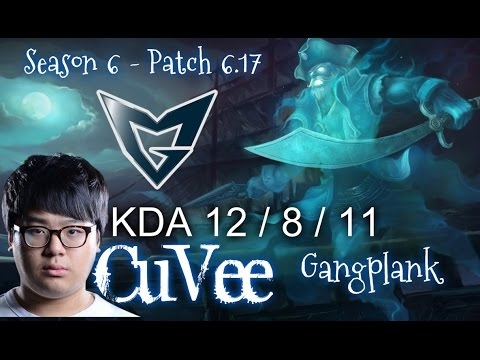 SSG CuVee GANGPLANK vs SHEN Top - Patch 6.17 KR Ranked | League of Legends