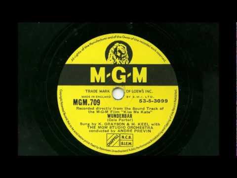 Kathryn Grayson and Howard Keel 'Wunderbar' 78 rpm