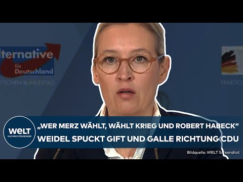 VERTRAUENSFRAGE: "Wer Merz wählt, wählt Krieg und Robert Habeck!" Weidels Abrechnung mit der CDU