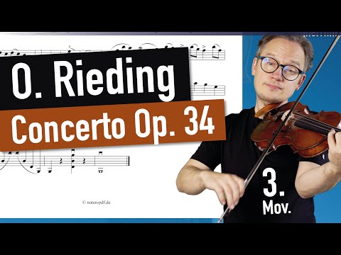 Concerto de Rieding em Sol Maior, Op 34, 3. Movimento, Partituras para Violino, Acompanhamento de Piano