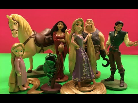Disney Pixar Princess Rapunzel 7 Piece Figurine PlaySet by DisneyToysReview Video