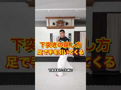 三角形で戻すな！下突きは足で引いてくる #shorts #空手 #極真 #武道 #karate #kyokushin