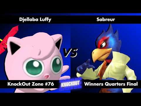 KnockOut Zone #76 - SSBM Winners Quarters Final - Djellaba Luffy (Jigglypuff) vs Sabreur (Falco)