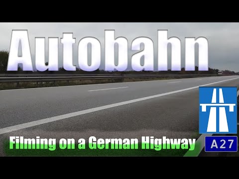 On the German Highway A27 Autobahn