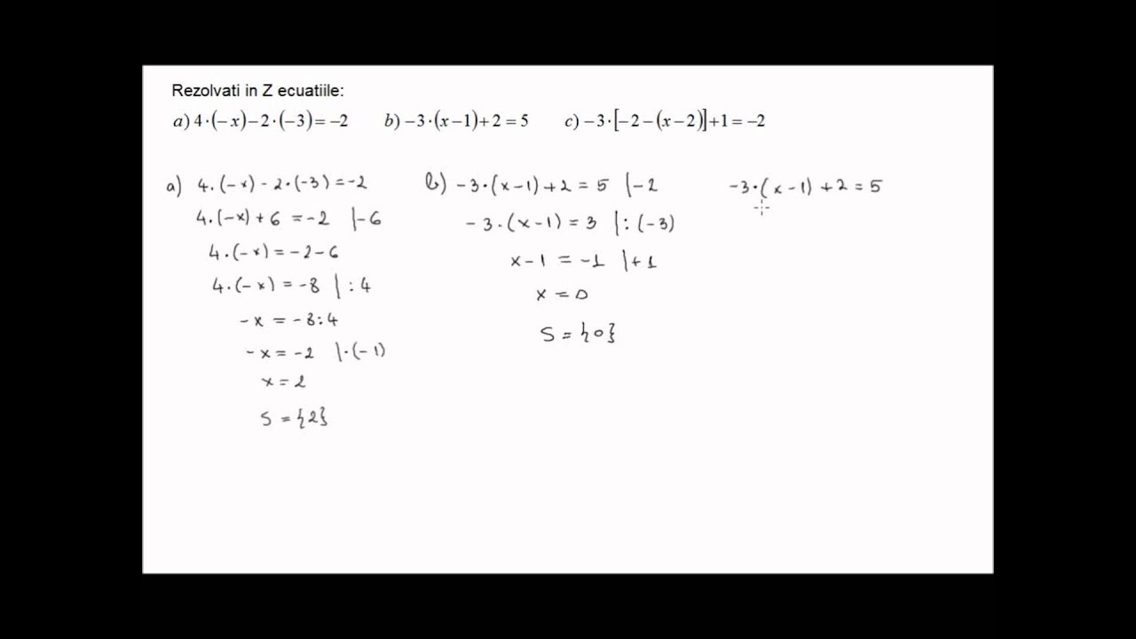 Ecuatii in multimea numerelor intregi (6d51)