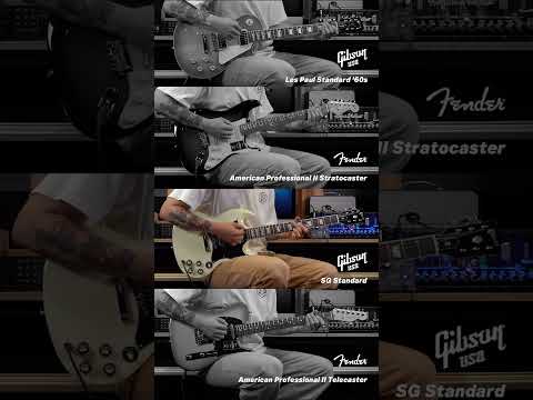 Gibson LP STD vs Fender AmProII Strat vs Gibson SG STD vs Fender AmProII Tele | M.Jackson - Beat It