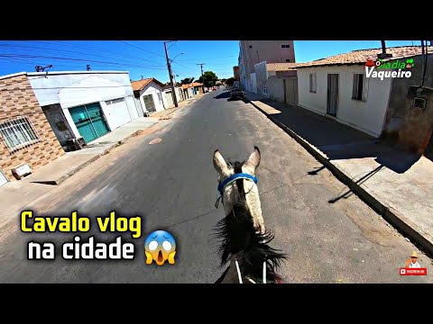 , title : 'PASSEIO A CAVALO NA CIDADE | o cavalo baião tem muito medo de carro será que deu bom confiram.'