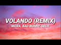 Mora x Bad Bunny x Sech - Volando Remix (Letra/Lyrics)