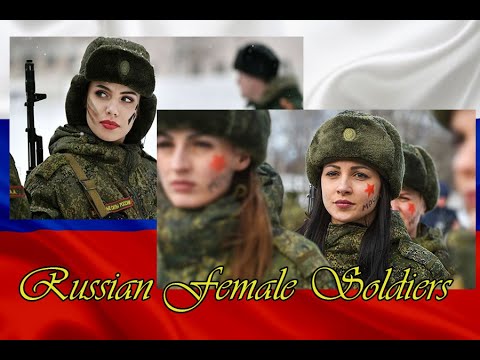 Russian Female Soldiers Parade