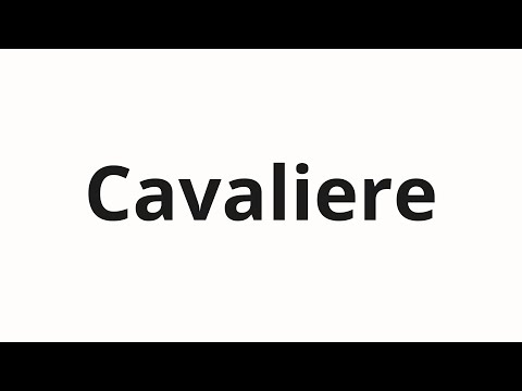 How to pronounce Cavaliere