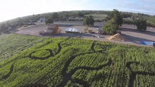 preview picture of video 'Country Pumpkins corn maze aerial video'