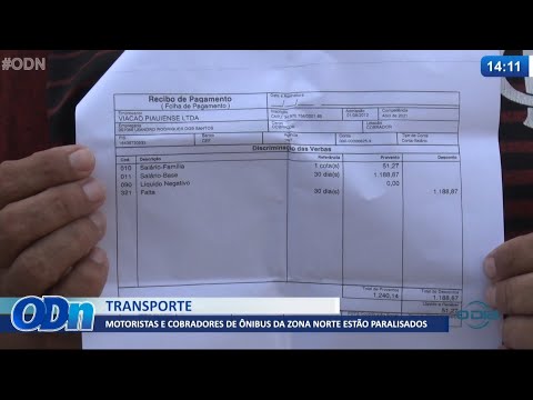 Motoristas e cobradores da zona norte param atividades por falta de pagamentos 09 06 2021