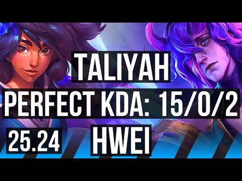 TALIYAH vs HWEI (MID) | Perfect KDA: 15/0/2 | EUW Master | 25.24