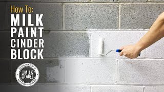 How To Paint A Cinder Block Wall with Real Milk Paint