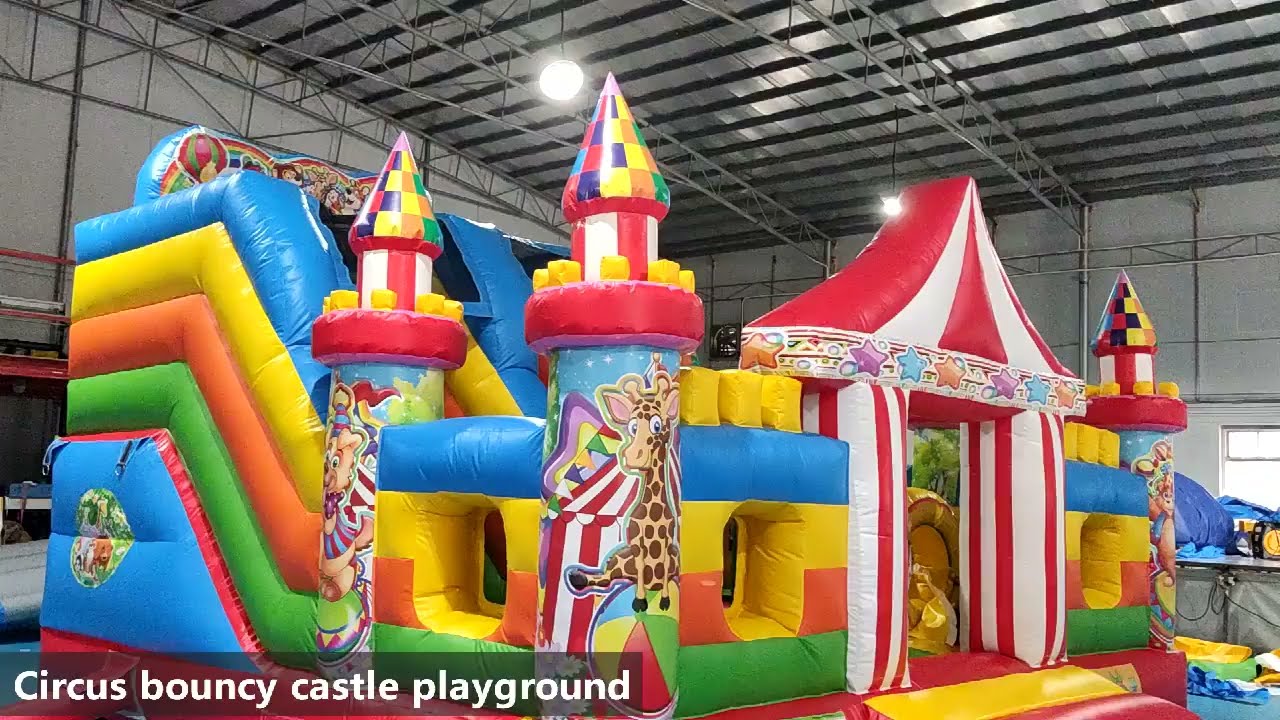 Inflatable Circus clown bouncy castle combo