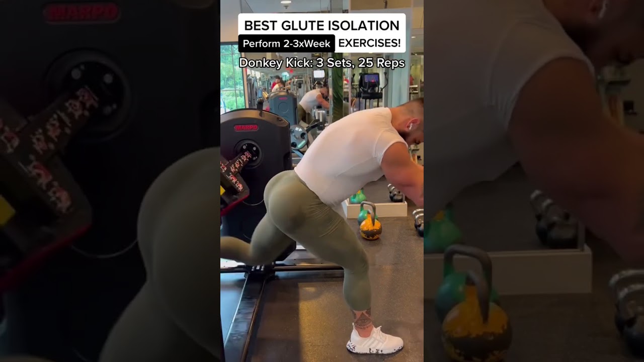 BEST GLUTE ISOLATION EXERCISES! BOOTY BUILDING! #glutesworkout #glutes #fitness #workout #shorts