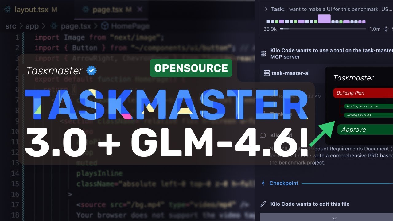 Taskmaster 3.0 + GLM-4.6 : This is the BETTER WAY to do SPEC-DRIVEN Development right now!