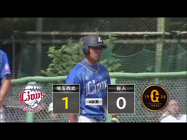 【ファーム】ライオンズ・坂田 レフトへうまく運んだ先制タイムリーヒット!!  2018/8/18 L-G(ファーム)