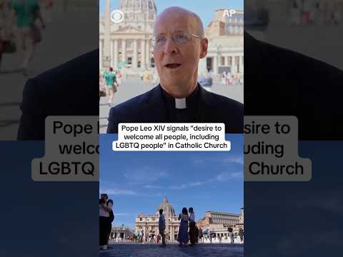 Pope Leo signals "desire to welcome all people, including LGBTQ people" in Catholic Church #shorts