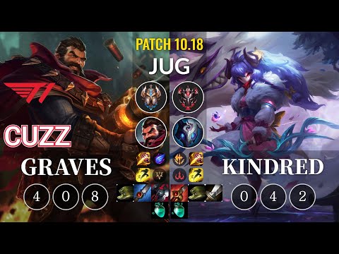 T1 Cuzz Graves vs Kindred Jungle - KR Patch 10.18
