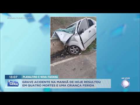 Tragédia na BA-026 | acidente com quatro mortes no Centro Sul Baiano