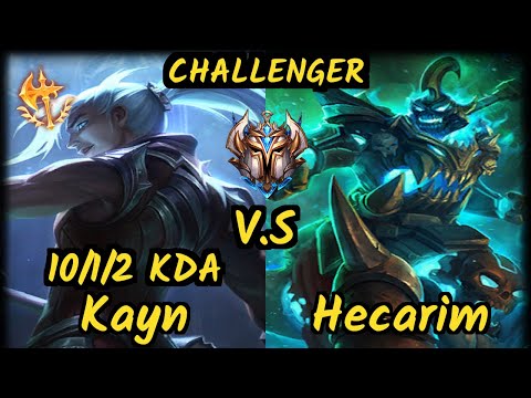 Karasmai (KAYN) vs HECARIM - 10/1/2 KDA JUNGLE CHALLENGER GAMEPLAY - NA