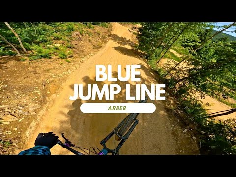 Blue Jump Line Bikepark Arber Trail Review ganze Strecke Full Run POV RAW