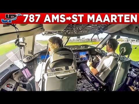 TUI Boeing 787 Cockpit Amsterdam🇳🇱 to St Maarten🇳🇱