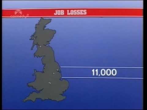 Spitting Image 1985 - job losses and gains sketch