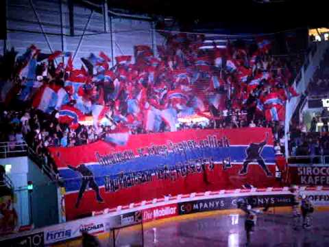 SC Rapperswil Jona - SC Bern 9.9.2011 "Fahnenmeer Choreographie"