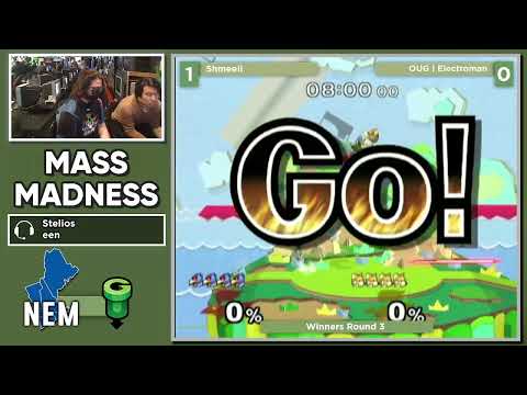 Mass Madness 39 SSBM - Shmeeli (Falco) vs. OUG | Electroman (Fox) - Melee WR3