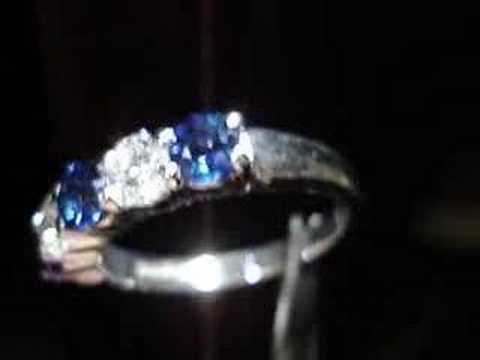 Five Stone Sapphire and Diamond Band