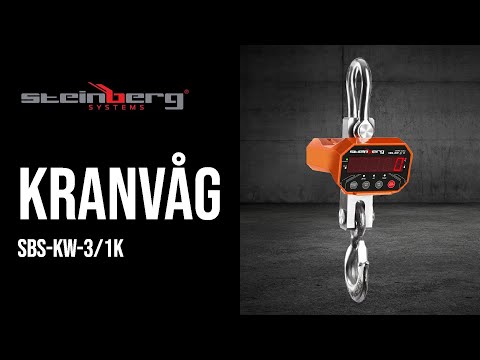 video - Kranvåg - 3000 kg / 1 kg - LED - Digital - Fjärrkontroll 20 m