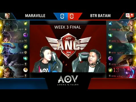 MARAVILLE vs BTR BATAM - Garena AOV ANC City Qualifiers : Week 3 Final Game 1