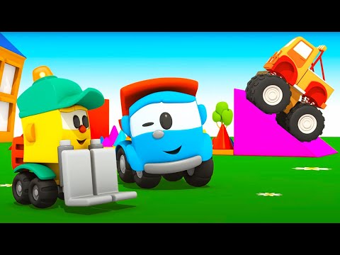 Leo der Lastwagen baut einen Monster Truck 🏁⭐ Zeichentrickfilm auf Deutsch