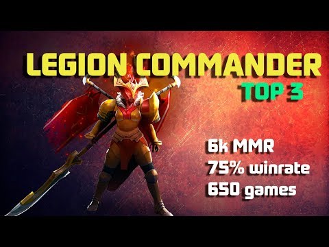 Legion Commander 6k MMR. Top 3 ranking. KDA 13-0-11
