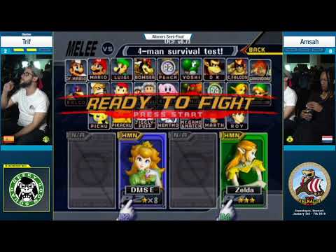 Valhalla II - Trif (Peach) Vs. Amsah (Sheik) - Winners Semis - Melee Singles