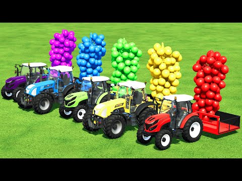 LOAD & TRANSPORTING GRAPES WITH ISEKI & RIGITRAC MINI TRACTORS - Farming Simulator 22