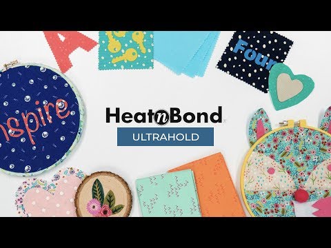 Part of a video titled How to Use ThermOWeb's HeatnBond Ultrahold Fusible Adhesive