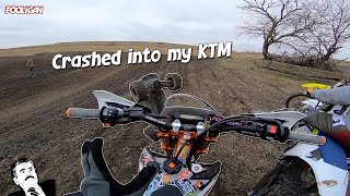 "Somebody roost me!" | Broke my KTM | Two-stroke big jumps