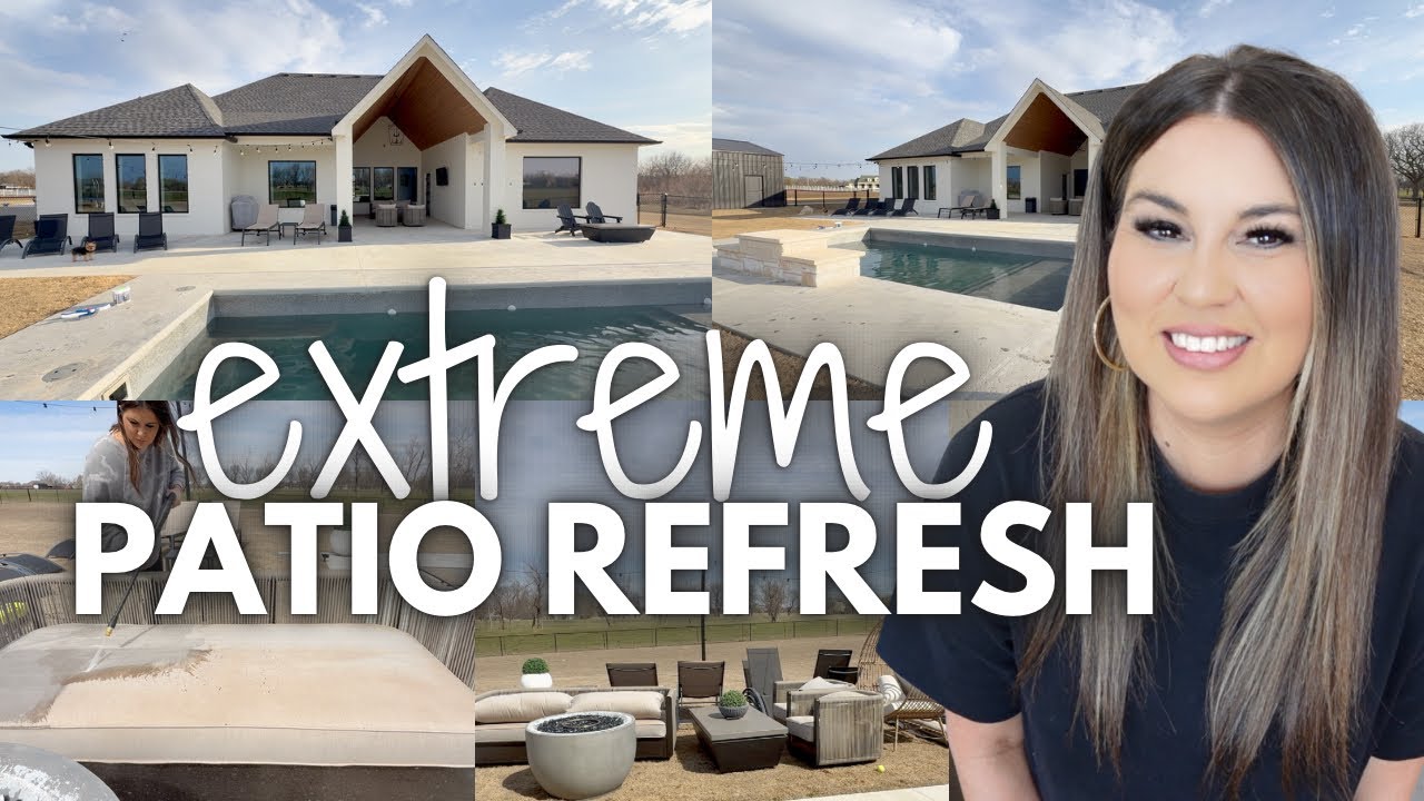 EXTREME PATIO MAKEOVER CLEAN AND REFRESH | HUGE BACKYARD MAKEOVER 2025 | PATIO TRANSFORMATION 2025