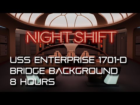 🎧 TNG Bridge NIGHT SHIFT Ambience *8 HOURS* (Star Trek Sleep Sounds)
