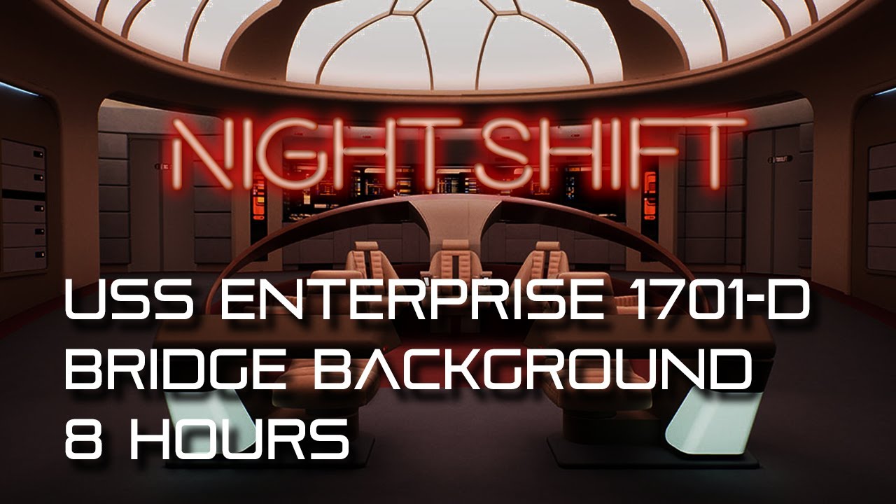 🎧 TNG Bridge NIGHT SHIFT Ambience *8 HOURS* (Star Trek Sleep Sounds)